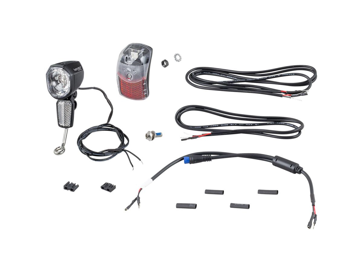 Electra Townie Go 7D Light Kit - Black, kit contents