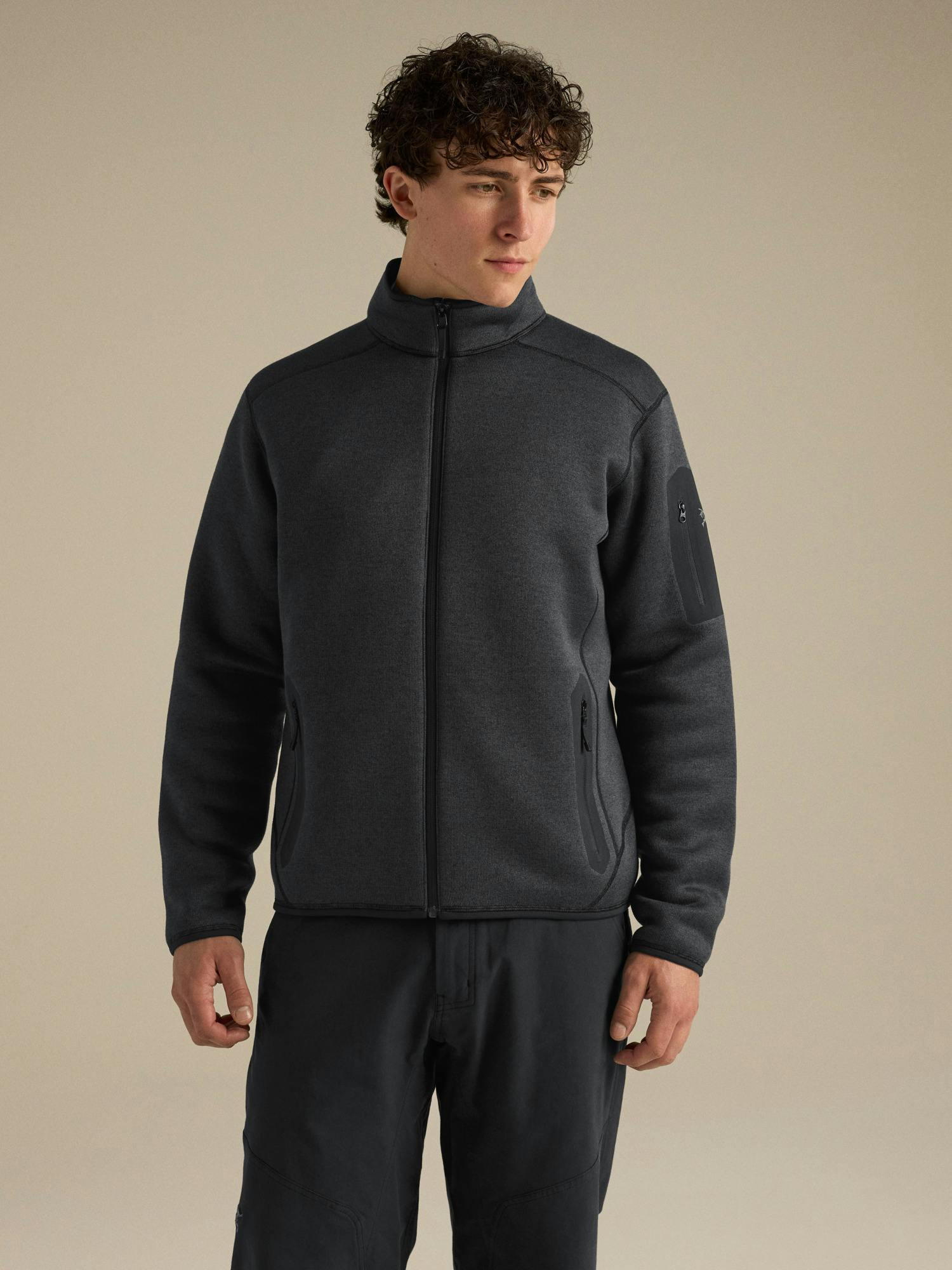 Arc'teryx Men's Covert Cardigan - Black Heather - front