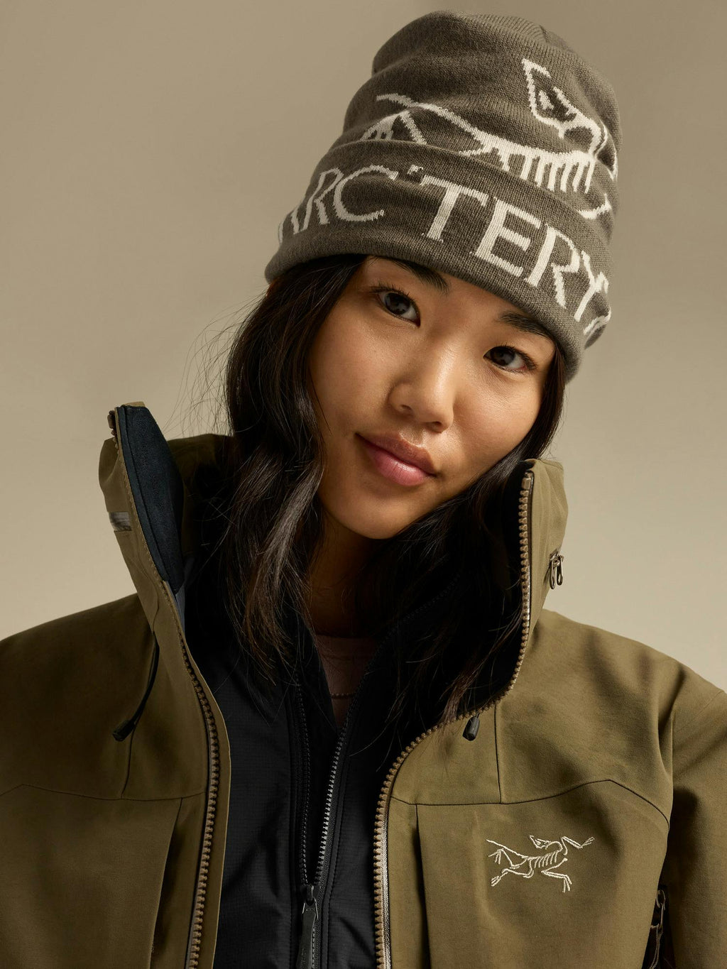 Arc'teryx Bird Word Toque - MONGOOSE / SEA SALT detail