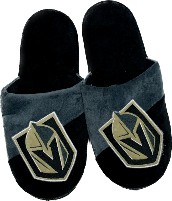 FOCO NHL Big Logo Adult Slippers- Vegas Golden Knights