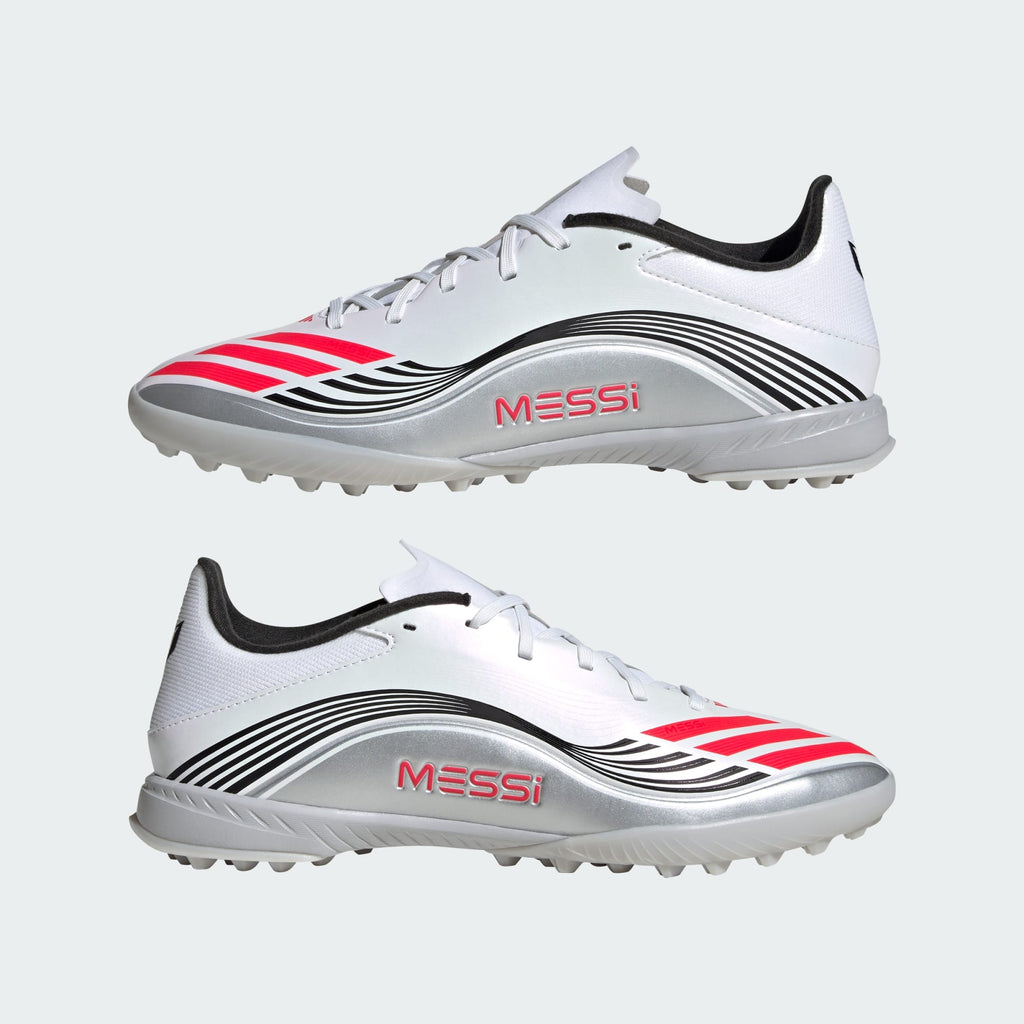 Adidas Men's F50 Messi League Turf Soccer Shoes - White/Red