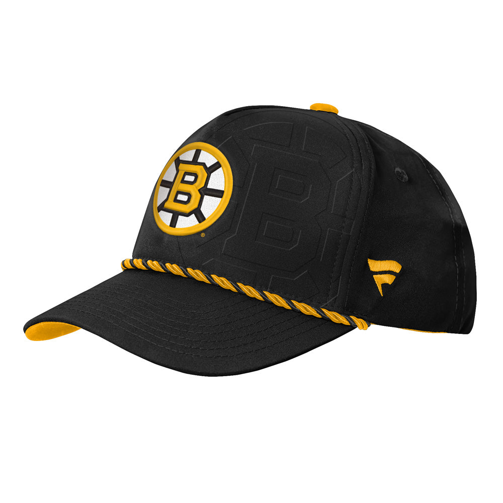 Outerstuff Boston Bruins 2026 NHL Draft Podium Youth Hat - three-quarter left