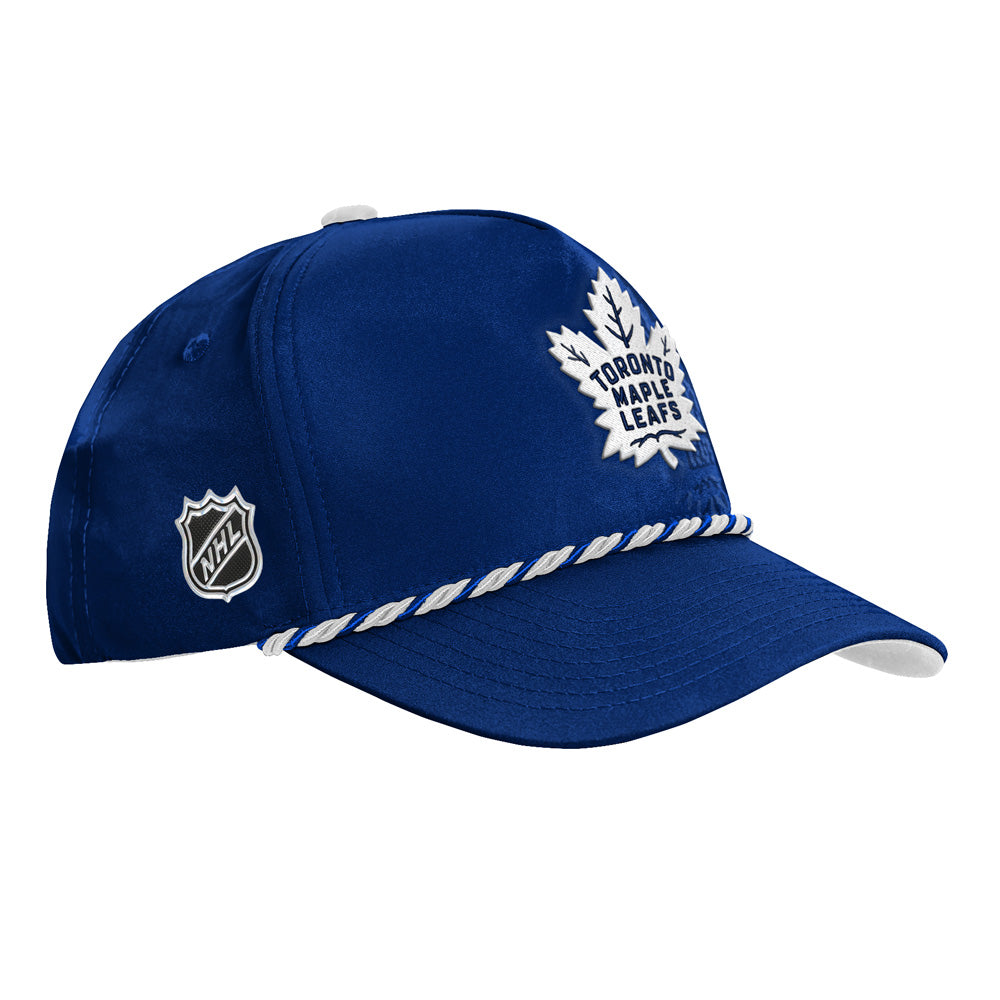 Outerstuff Toronto Maple Leafs 2026 NHL Draft Podium Youth Hat - three-quarter right with NHL shield