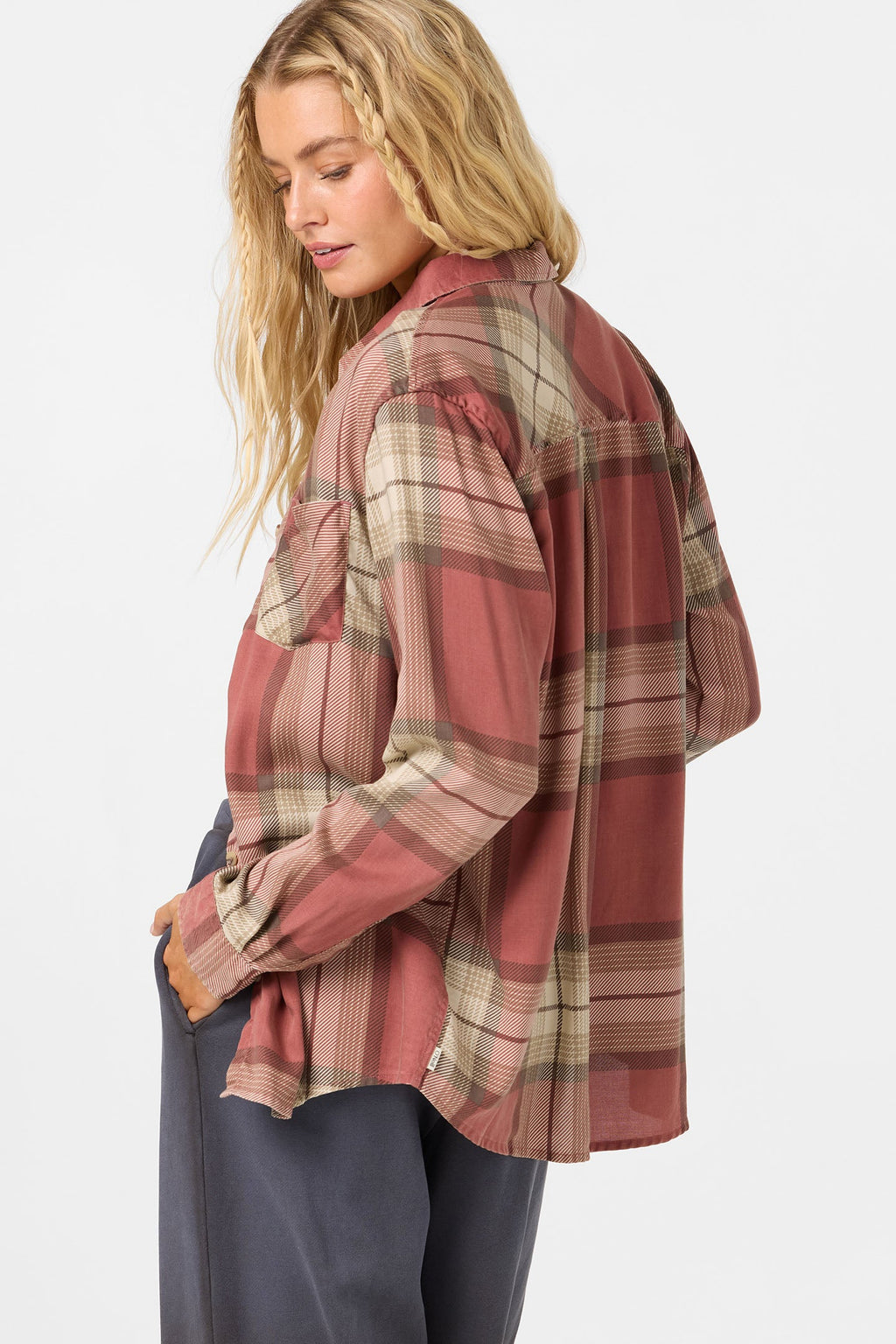 O'Neill Women's OG Logan Flannel Shirt - Apple Butter - back