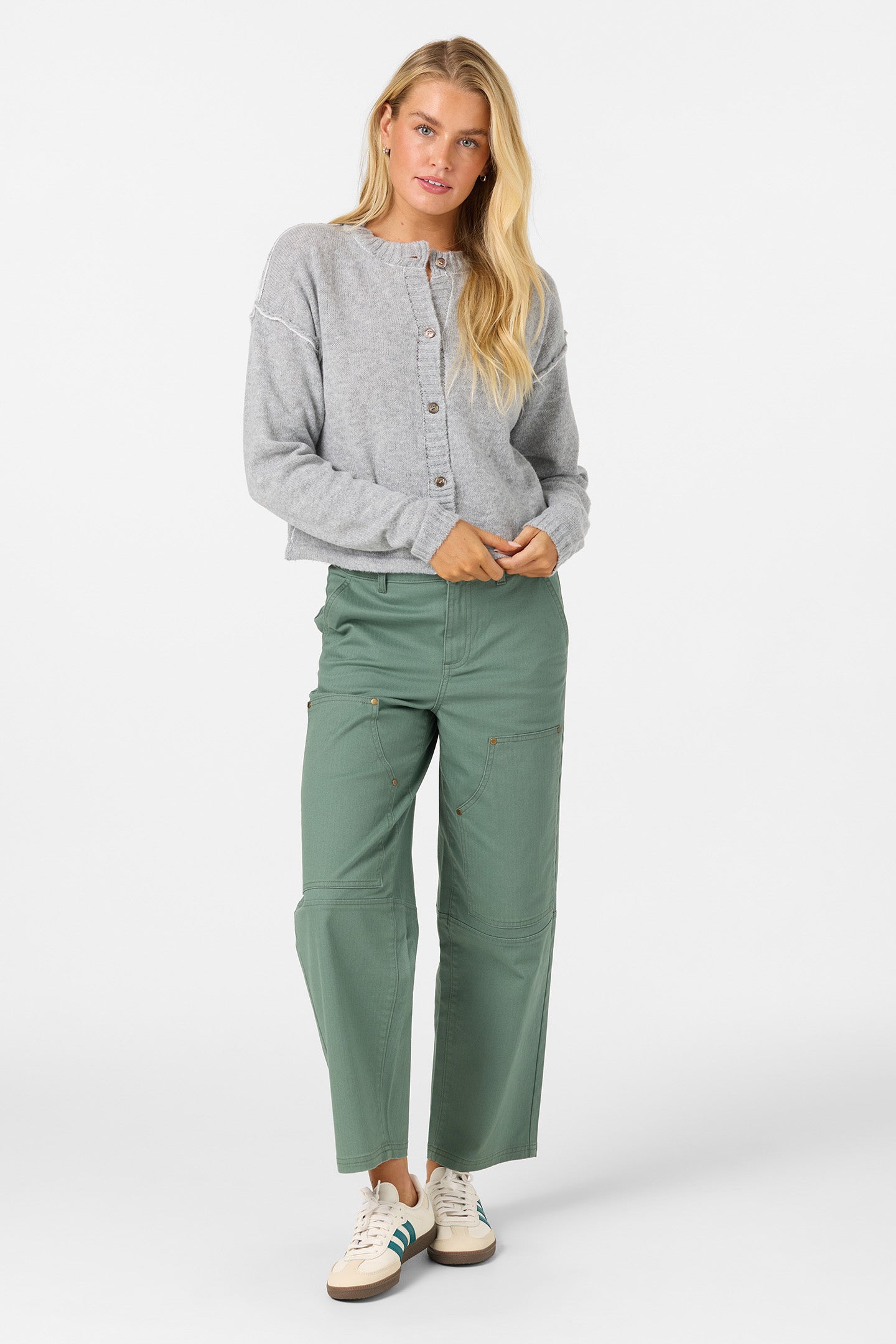 O'Neill Women's OG Calder Cardigan - Heather Ash - front