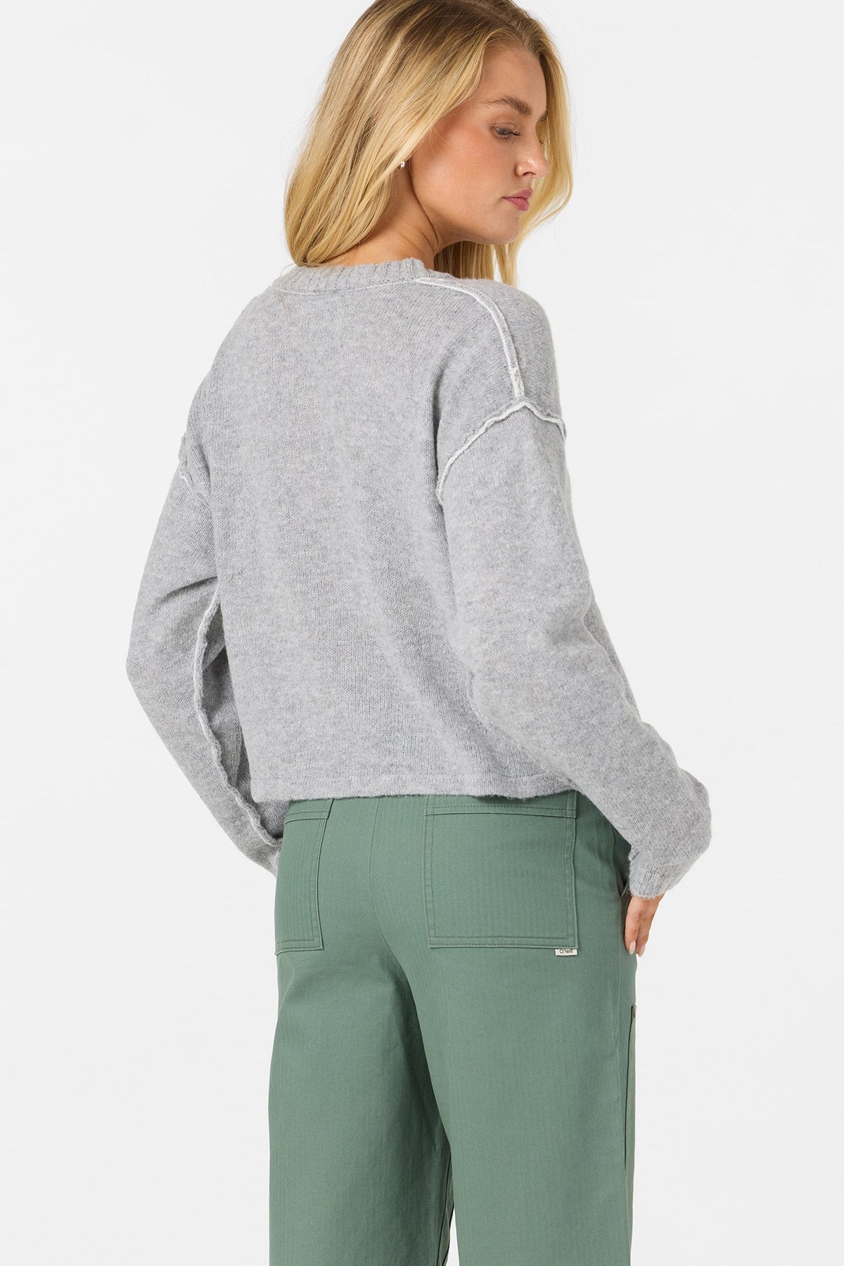 O'Neill Women's OG Calder Cardigan - Heather Ash - back