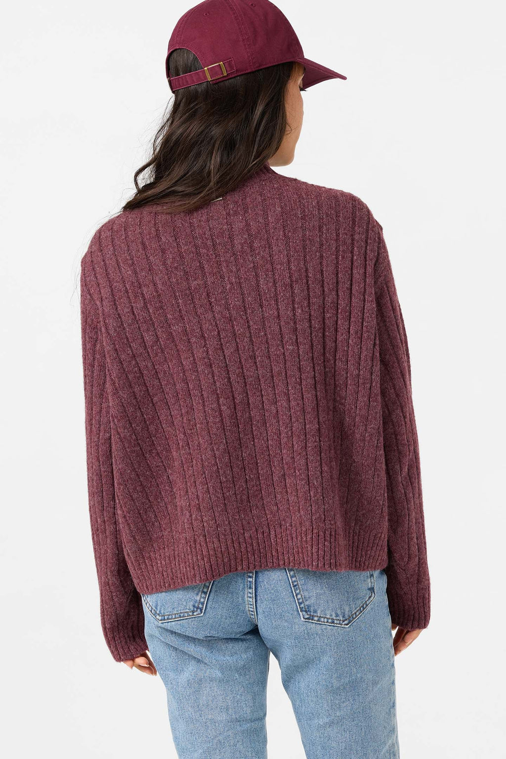 O'Neill Women's Cypress Mock Neck Sweater - Fig - back