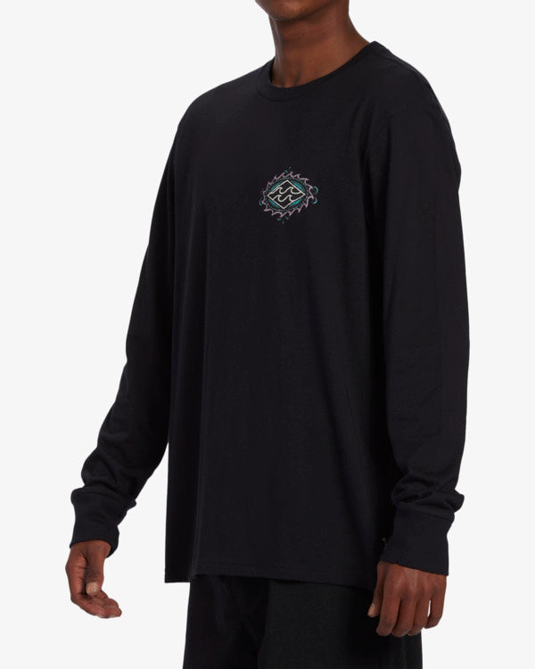 Men's Crayon Wave Long Sleeve T-Shirt