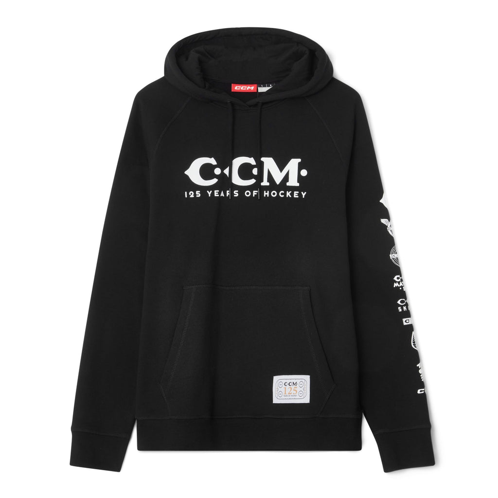 CCM 125 Years of Hockey pullover hoodie in black - front