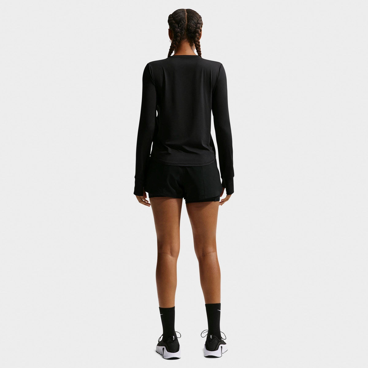 Nike Women's One Classic Dri-FIT Long-Sleeve Shirt (2026) - Black/White, back