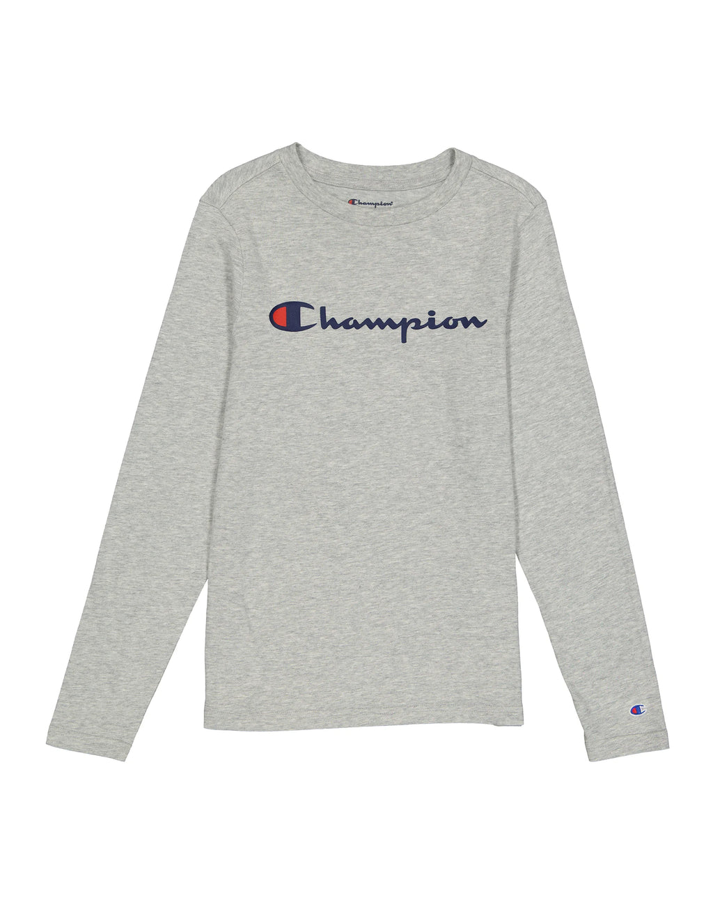 Champion Big Kids’ Script Logo Long-Sleeve T-Shirt