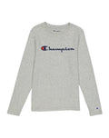 Champion Big Kids’ Script Logo Long-Sleeve T-Shirt