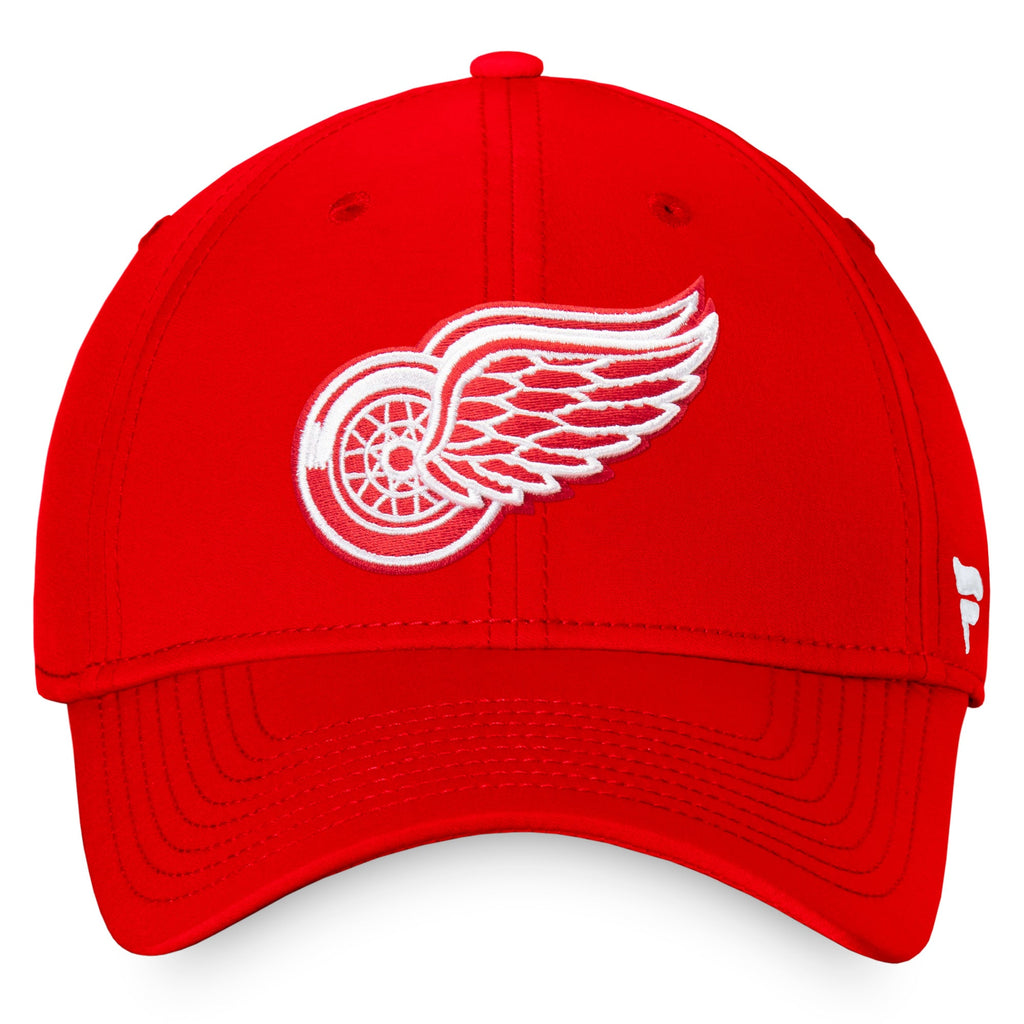Detroit Red Wings Fanatics Red Core Primary Logo Flex Hat - front