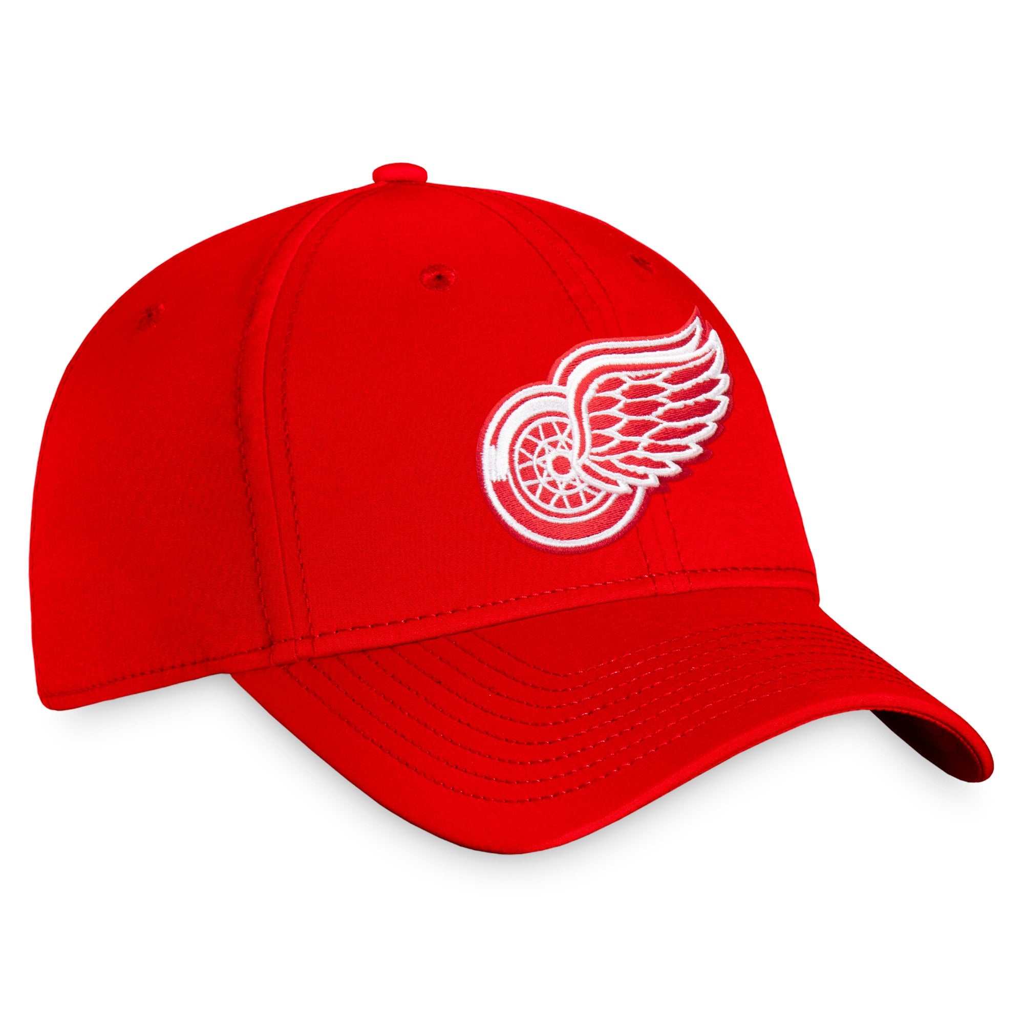 Detroit Red Wings Fanatics Red Core Primary Logo Flex Hat - side