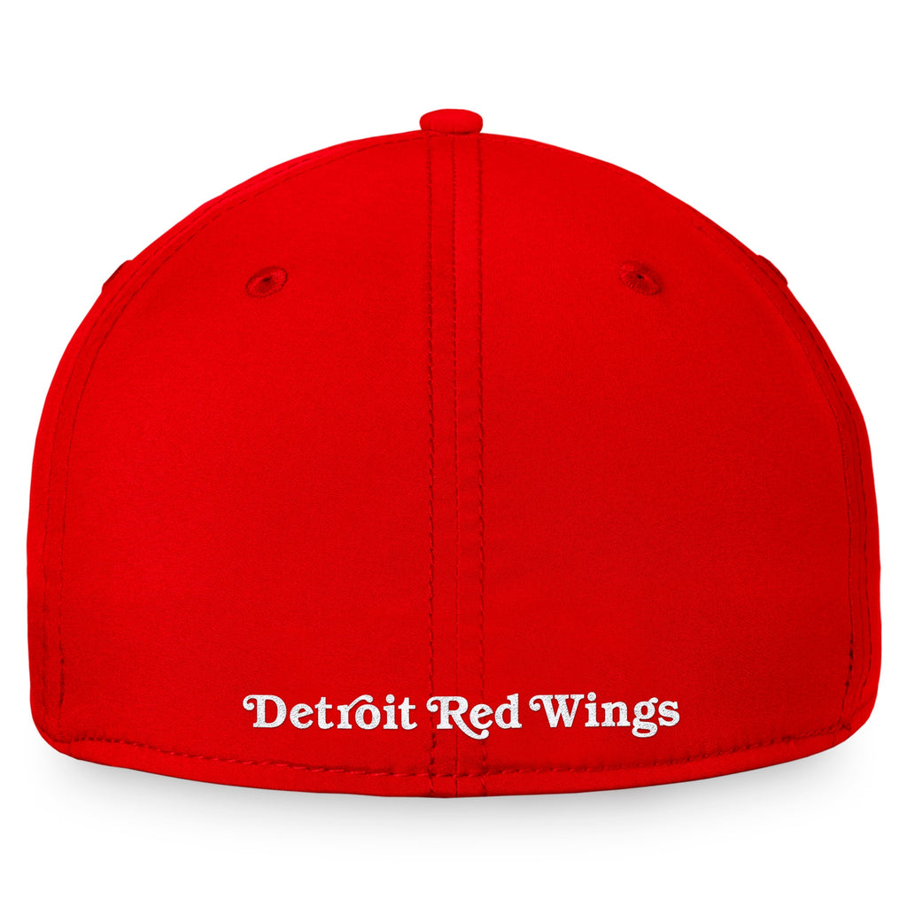 Detroit Red Wings Fanatics Red Core Primary Logo Flex Hat - back