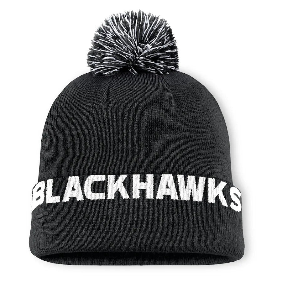 Fanatics Chicago Blackhawks High Stick Cuff Knit Toque Beanie - angle