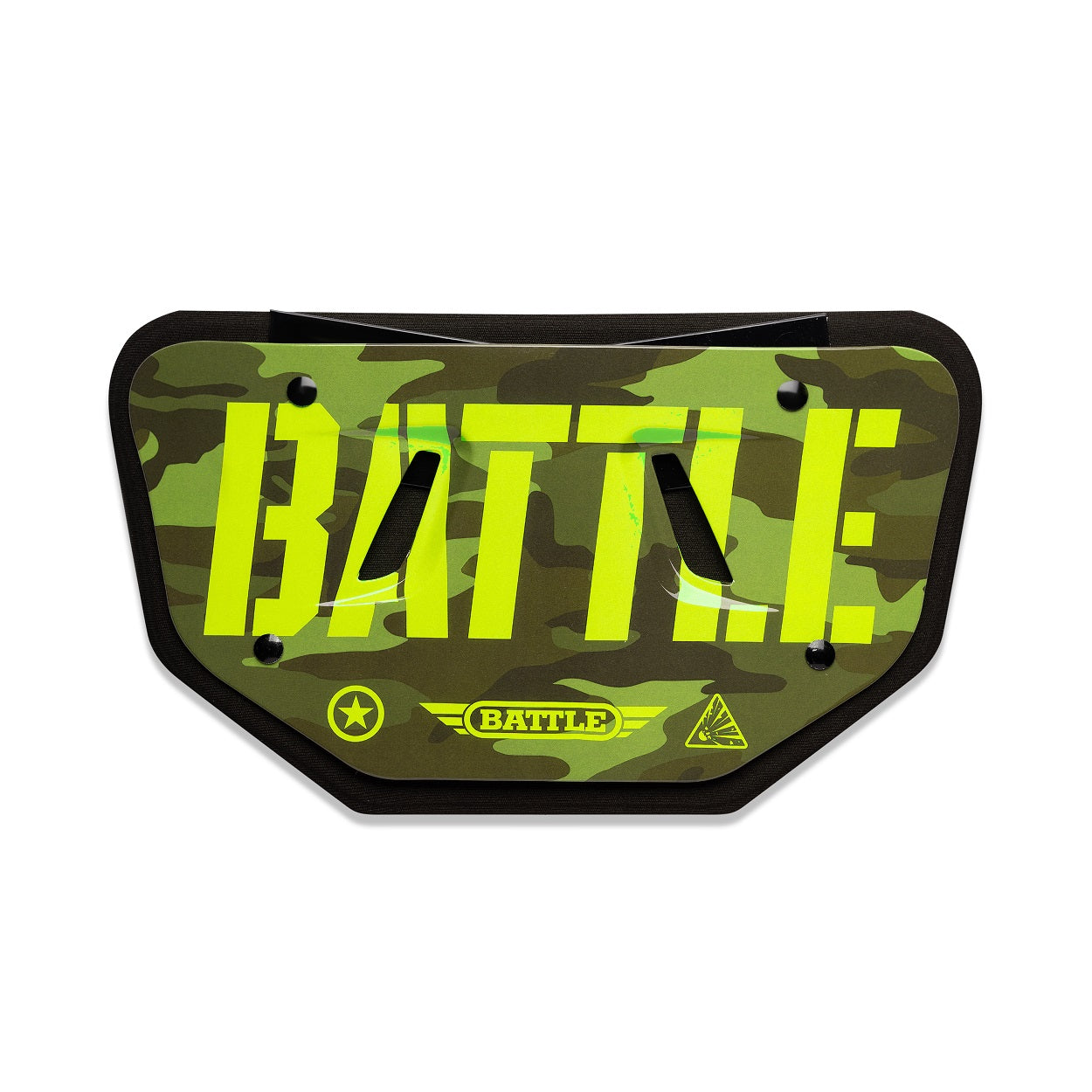"Stencil Camo" Football Back Plate - GREEN CAMO