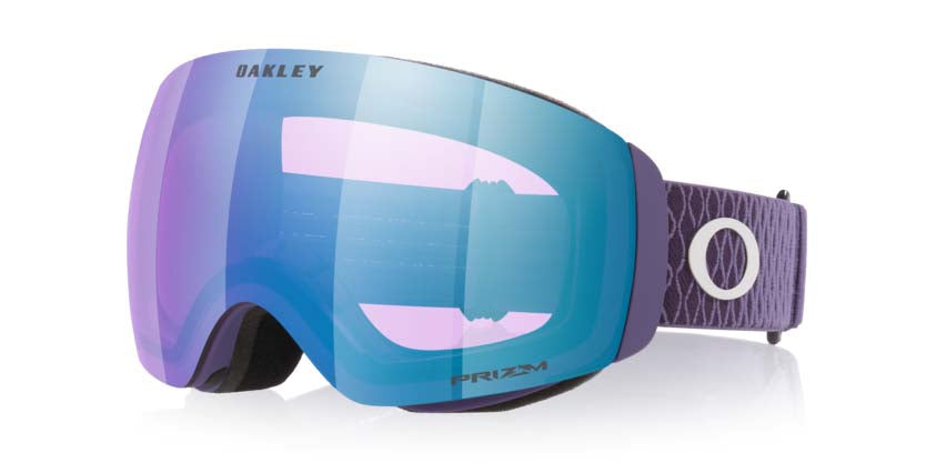Oakley Flight Deck M Snow Goggles - LILAC AUBERGINE/PRIZM SNOW ICED IRIDIUM, 3/4 view