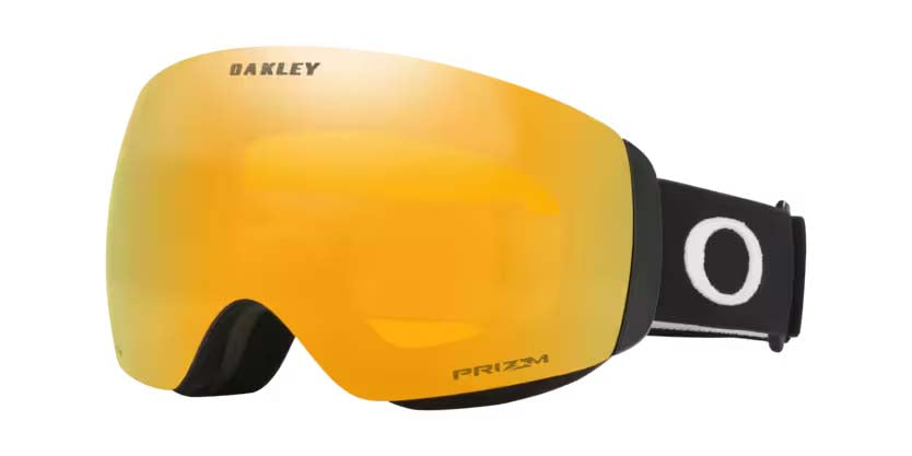 Oakley Flight Deck M Snow Goggles - MATTE BLACK/PRIZM 24K IRIDIUM, 3/4 view