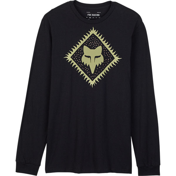 Fox Leo Premium Long Sleeve Tee - Black - Front