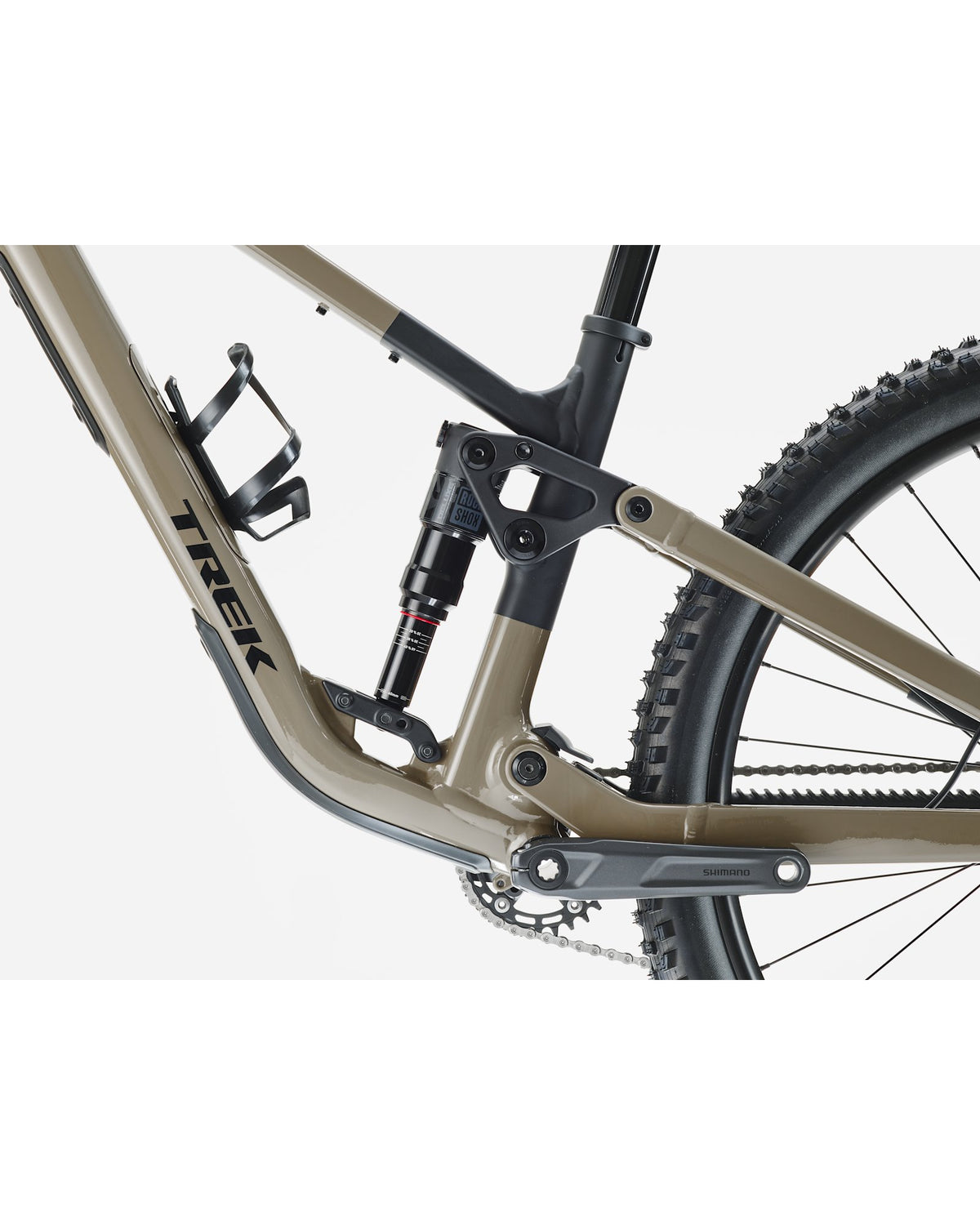 Trek Fuel EX 5 Gen 7 - Wild Mushroom, suspension detail
