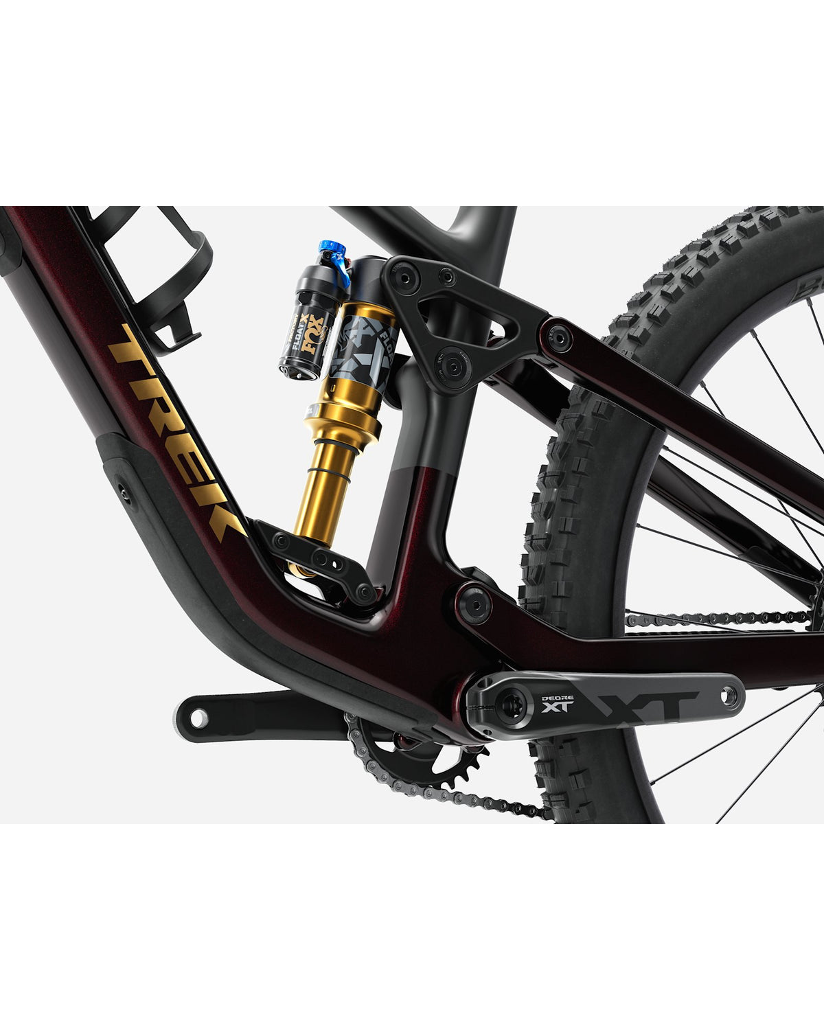 Trek Fuel EX 9.8 XT Gen 7 - Dark Carmine, shock detail