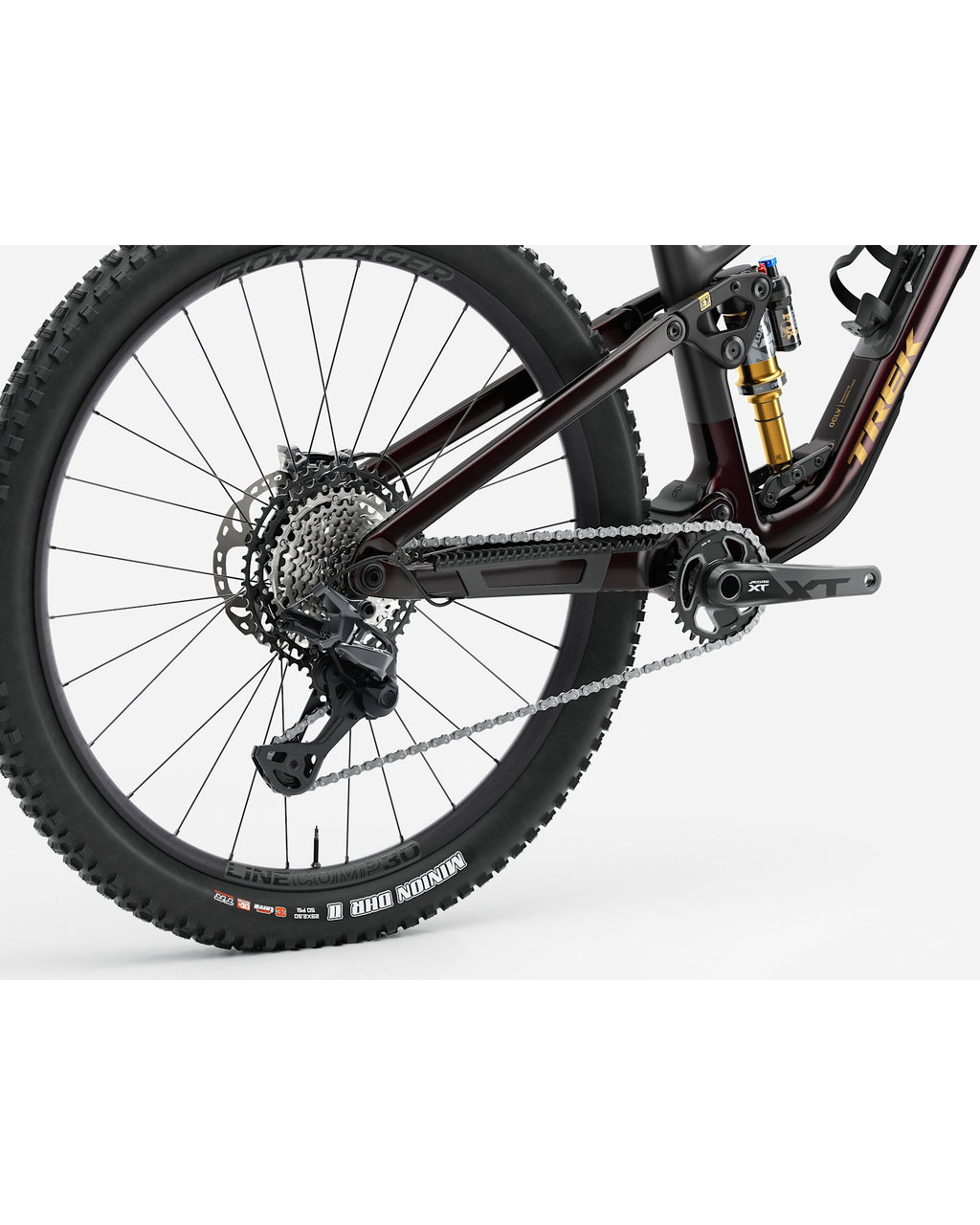 Trek Fuel EX 9.8 XT Gen 7 - Dark Carmine, drivetrain