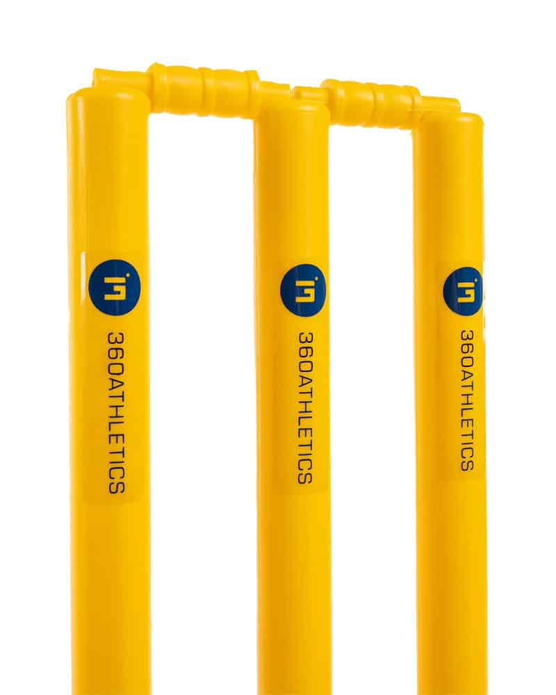 360 Athletics Quick Cricket Set - Yellow, stumps close-up