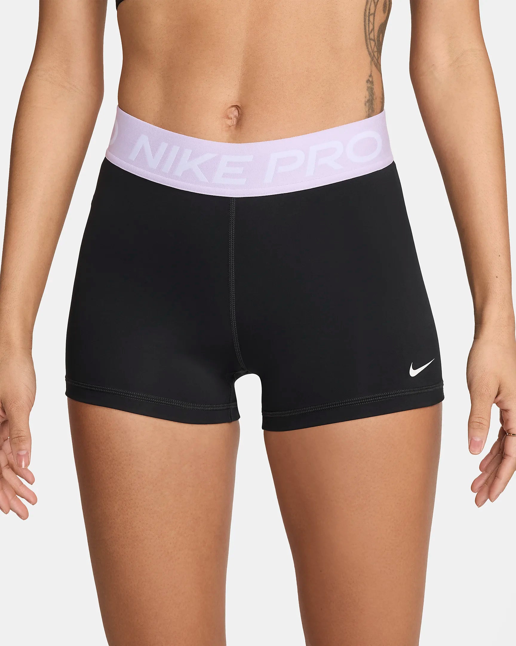 Nike Women's Pro Compression Shorts, Black/White, XX-Small