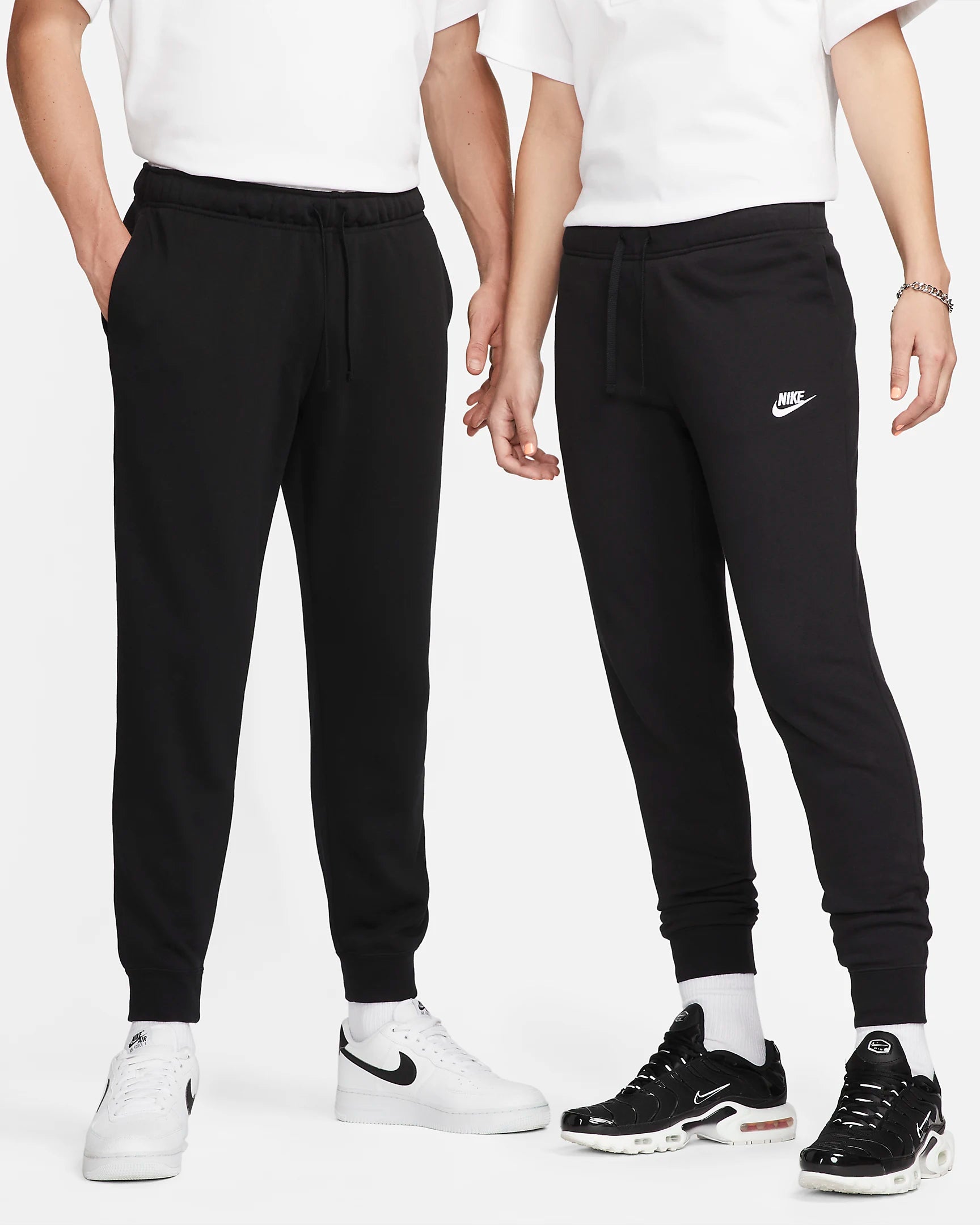 Nike Sportswear Club Fleece Dq5191-010 Black Mid-rise Joggers Ncl473