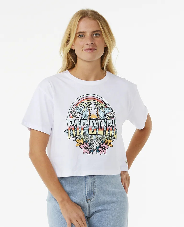 Women's Block Party Crop Tee