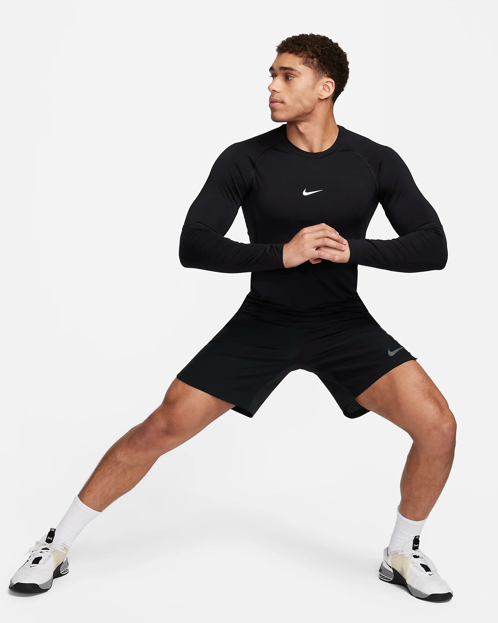 Nike Pro Men's Dri-FIT Tight Long-Sleeve Fitness Top.