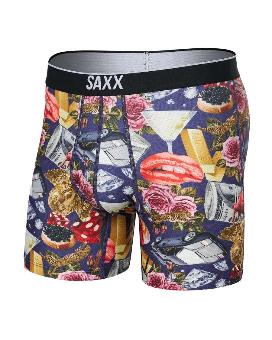 Volt Breathable Mesh Boxer Brief - 90's High Roller-Sapphire
