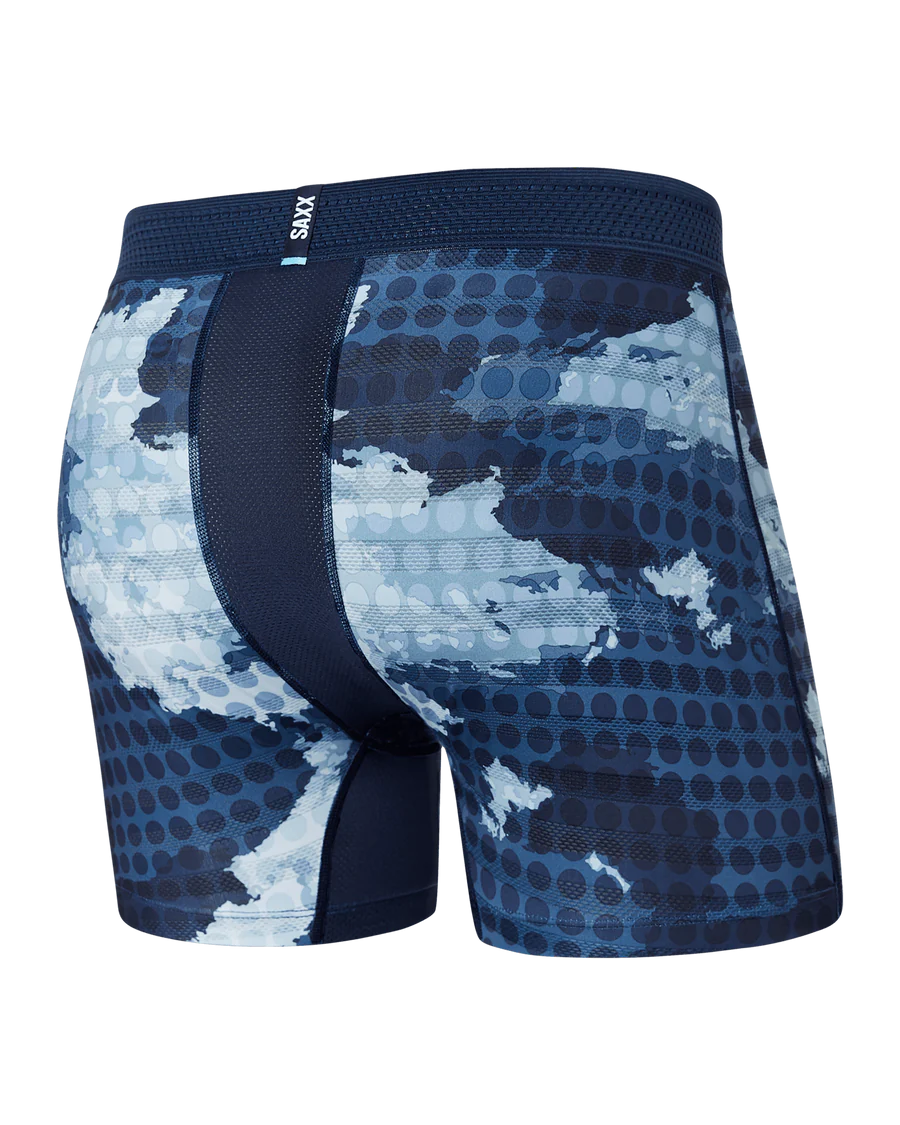 DropTemp Cooling Mesh Boxer Brief - Cloud Drop Camo- Navy
