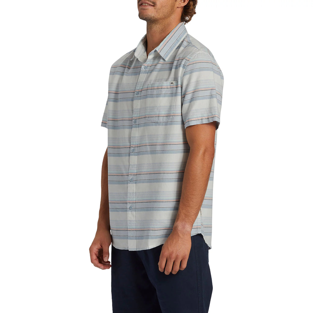 Men's Oxford Stripe Classic Short Sleeve Woven Shirt
