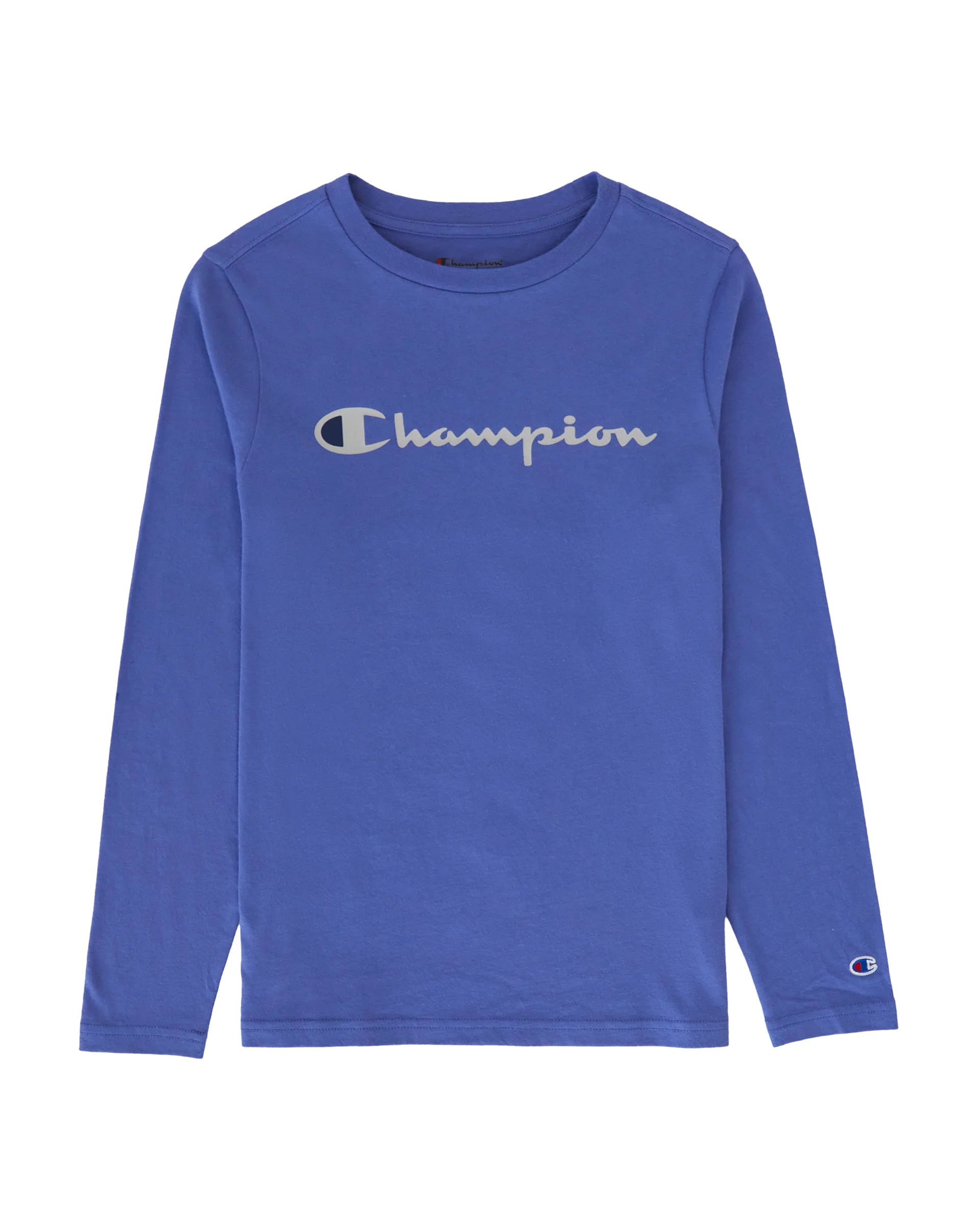 Champion Big Kids’ Script Logo Long-Sleeve T-Shirt