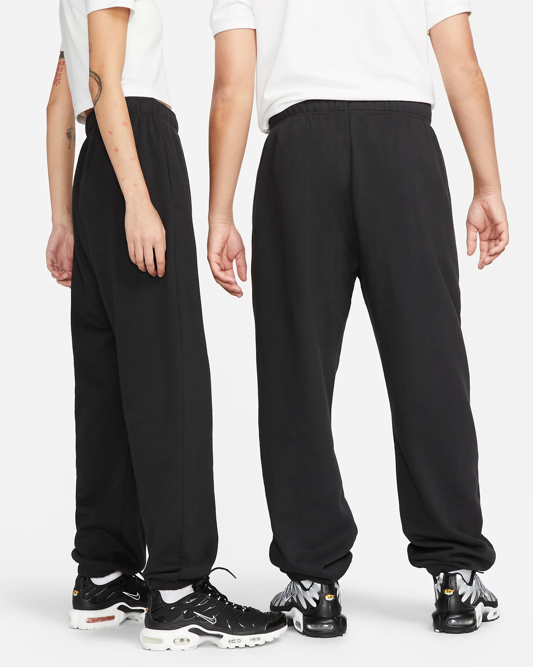 Nike Grey Oversized Mid Rise Club Fleece Sweatpants