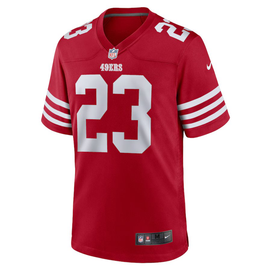 Nike NFL San Francisco 49ers #23 Christian McCaffrey Game Jersey