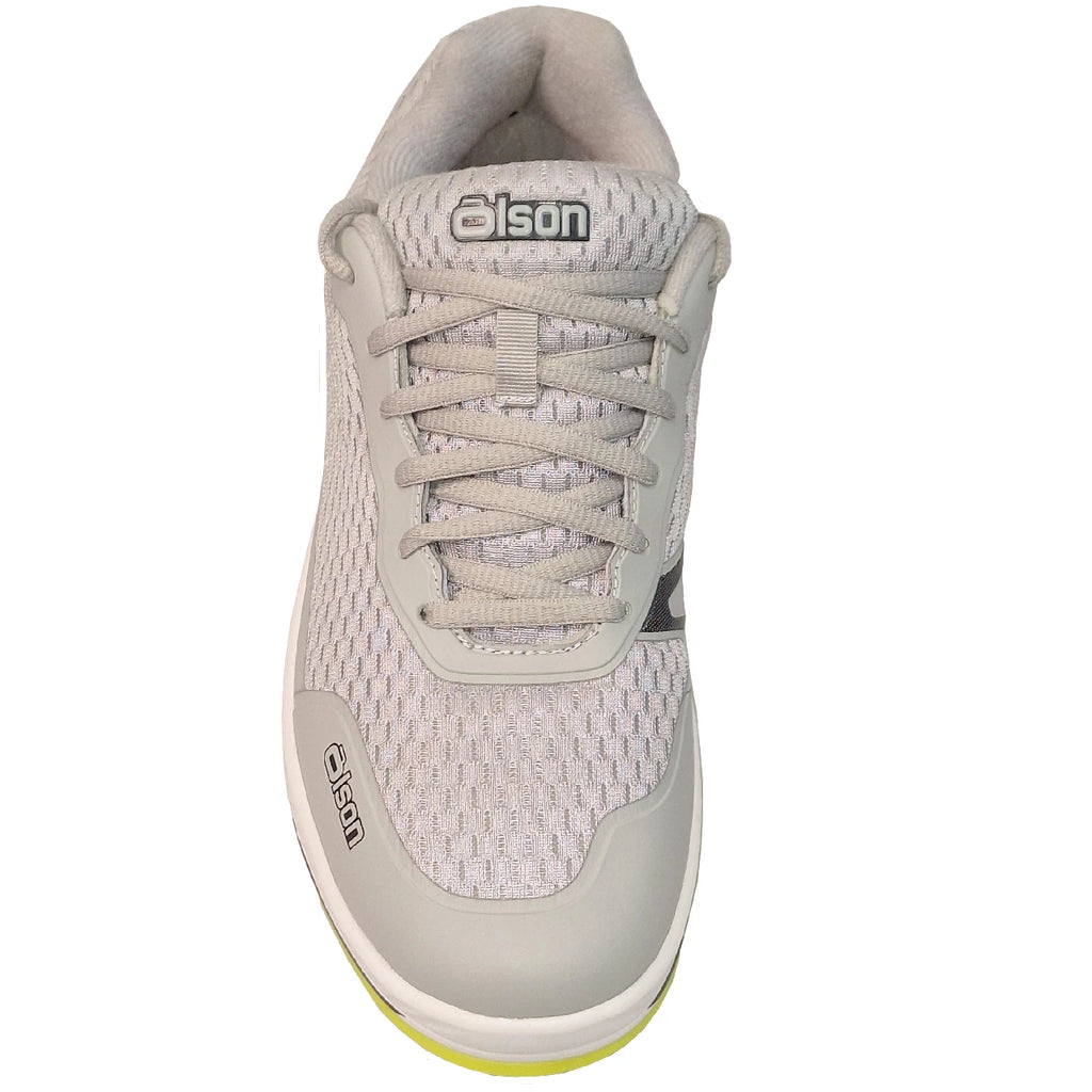 Olson Jack - Voltaje 1/16" Split Slider (Mid-Speed) Curling Shoes - Grey, top view