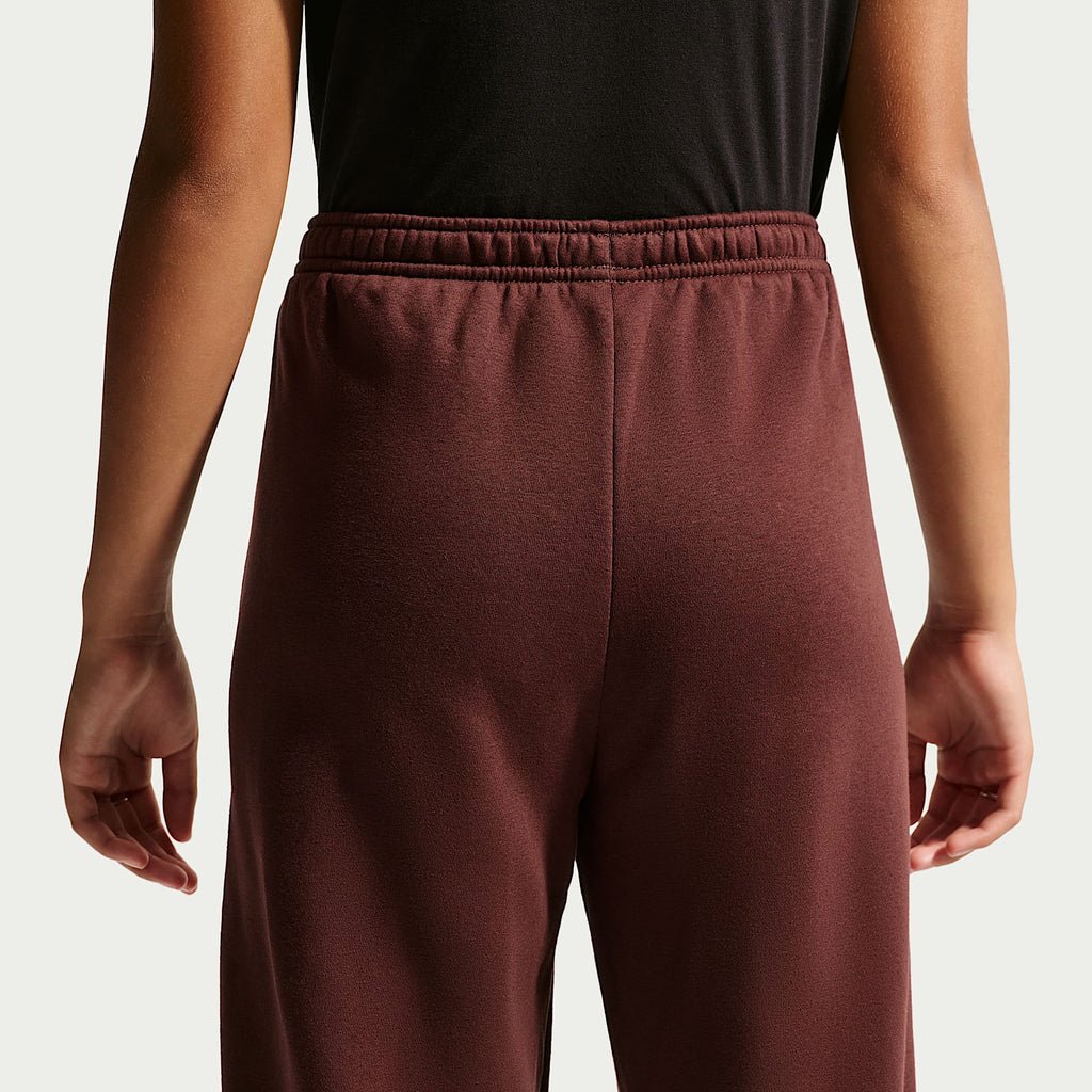Nike Girl's Youth Sportswear Studio Fleece Loose Pants - Mystic Dates/White, back view