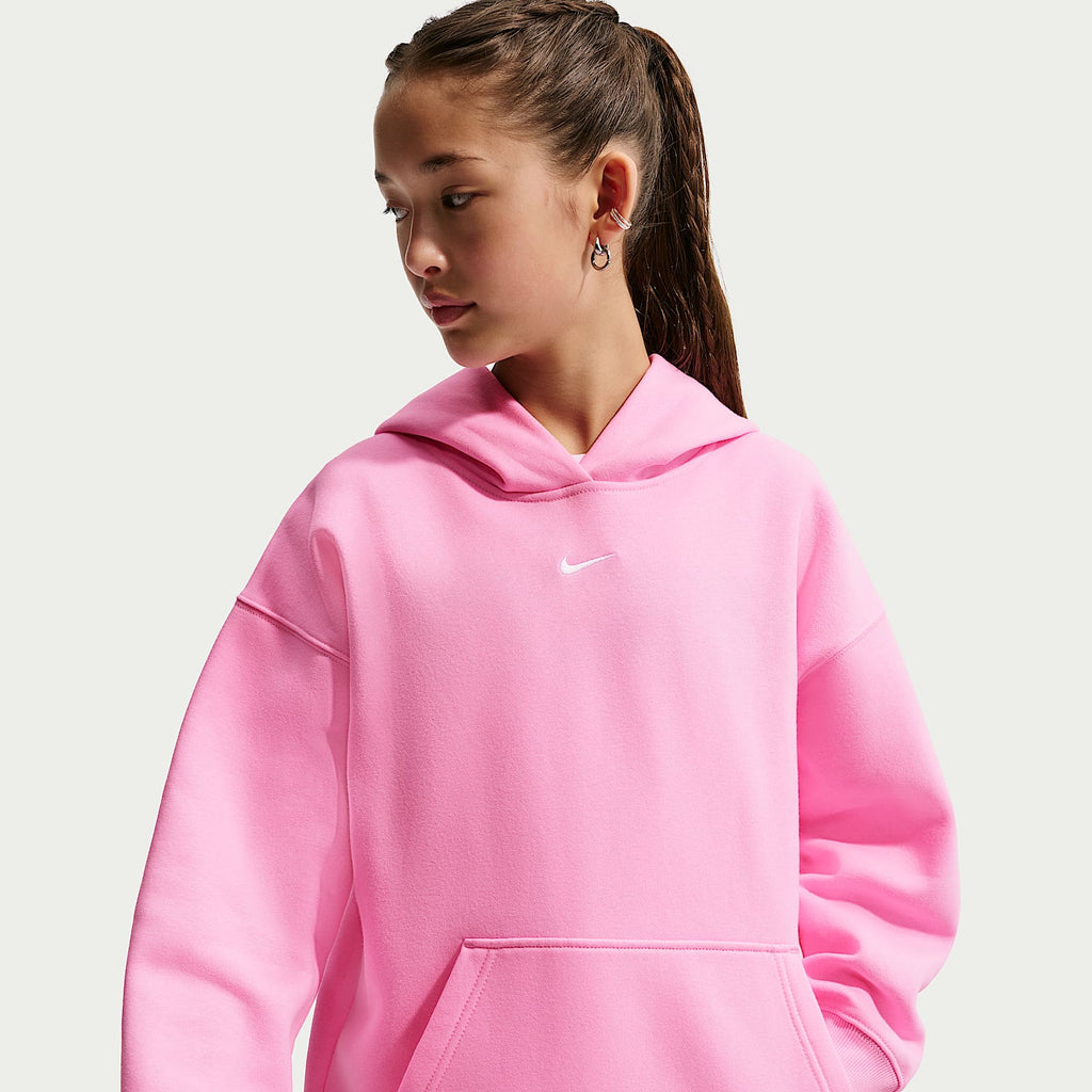 Nike Girl's Youth Sportswear Studio Fleece Oversized Pullover Hoodie