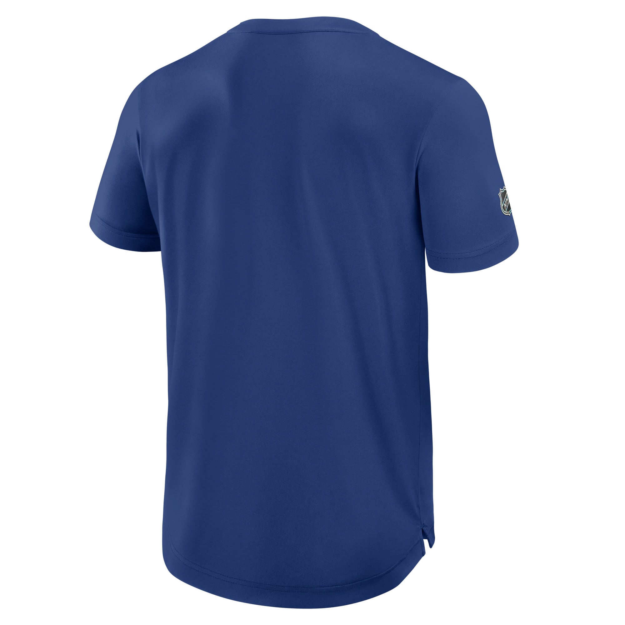 Vancouver Canucks Fanatics Blue Authentic Pro Rink Tech T-Shirt - back