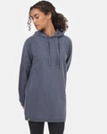 Tentree Oversized French Terry Hoodie Dress Periscope Grey - front