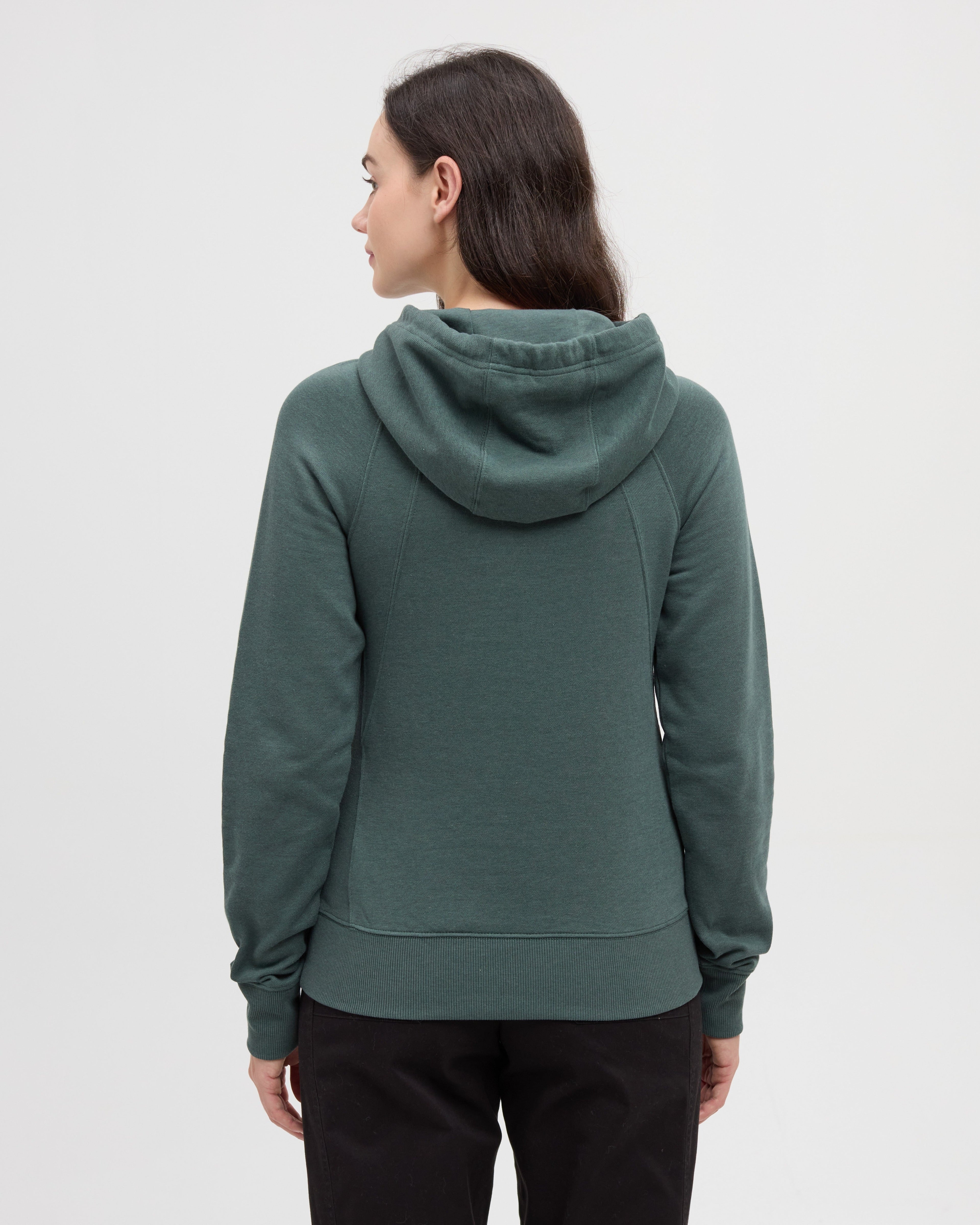 Tentree Women's Elm Hoodie - PINE GREEN
