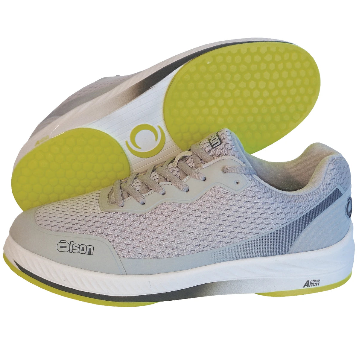 Olson Jack - Voltaje 1/16" Split Slider (Mid-Speed) Curling Shoes - Grey, side view