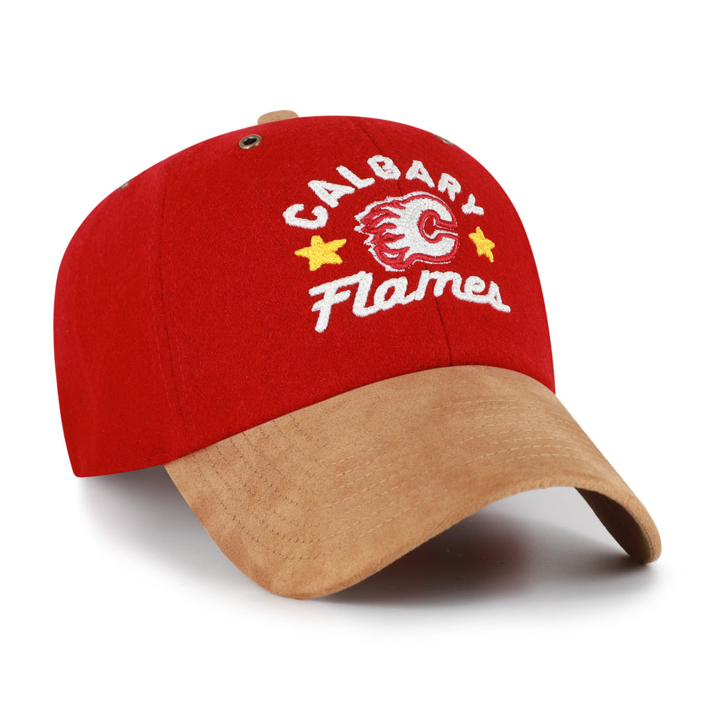 47 Brand NHL HPD Clean Up Hat - Calgary Flames, angled front view