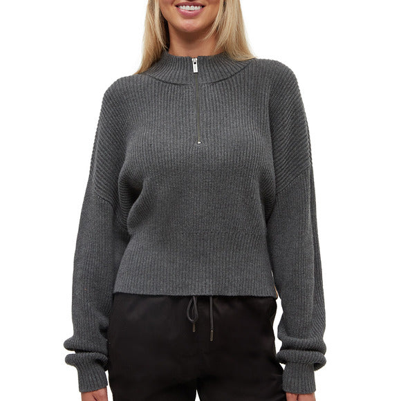 Tentree Women's Highline 1/4 Zip Mock Neck Sweater