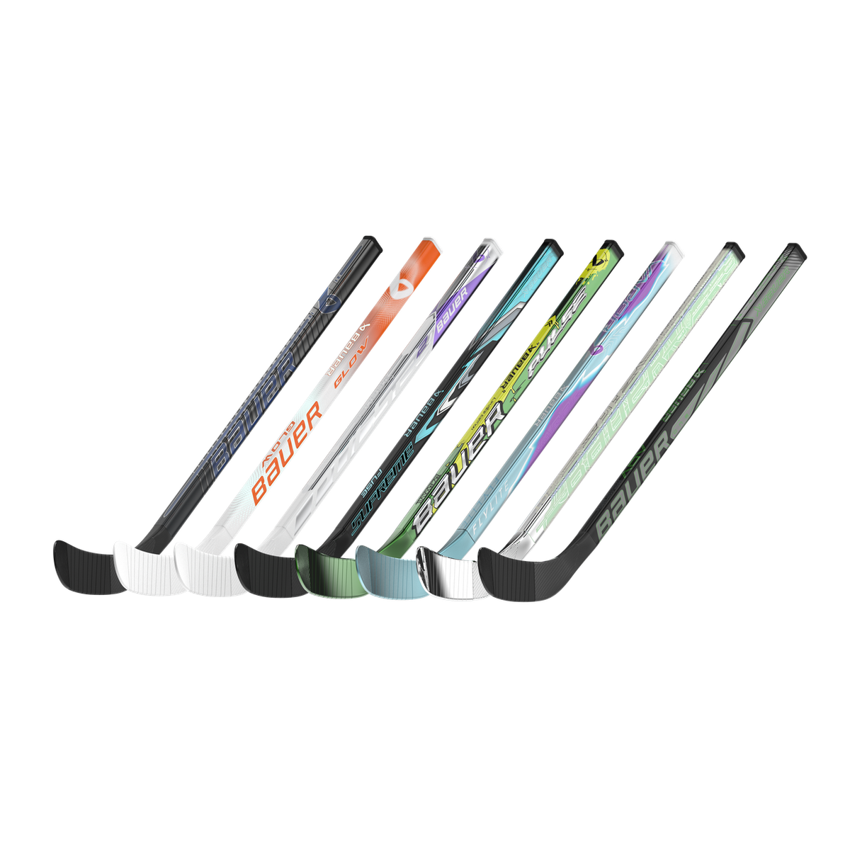 Bauer Mystery Mini Player Stick 2026 - all eight collectible designs