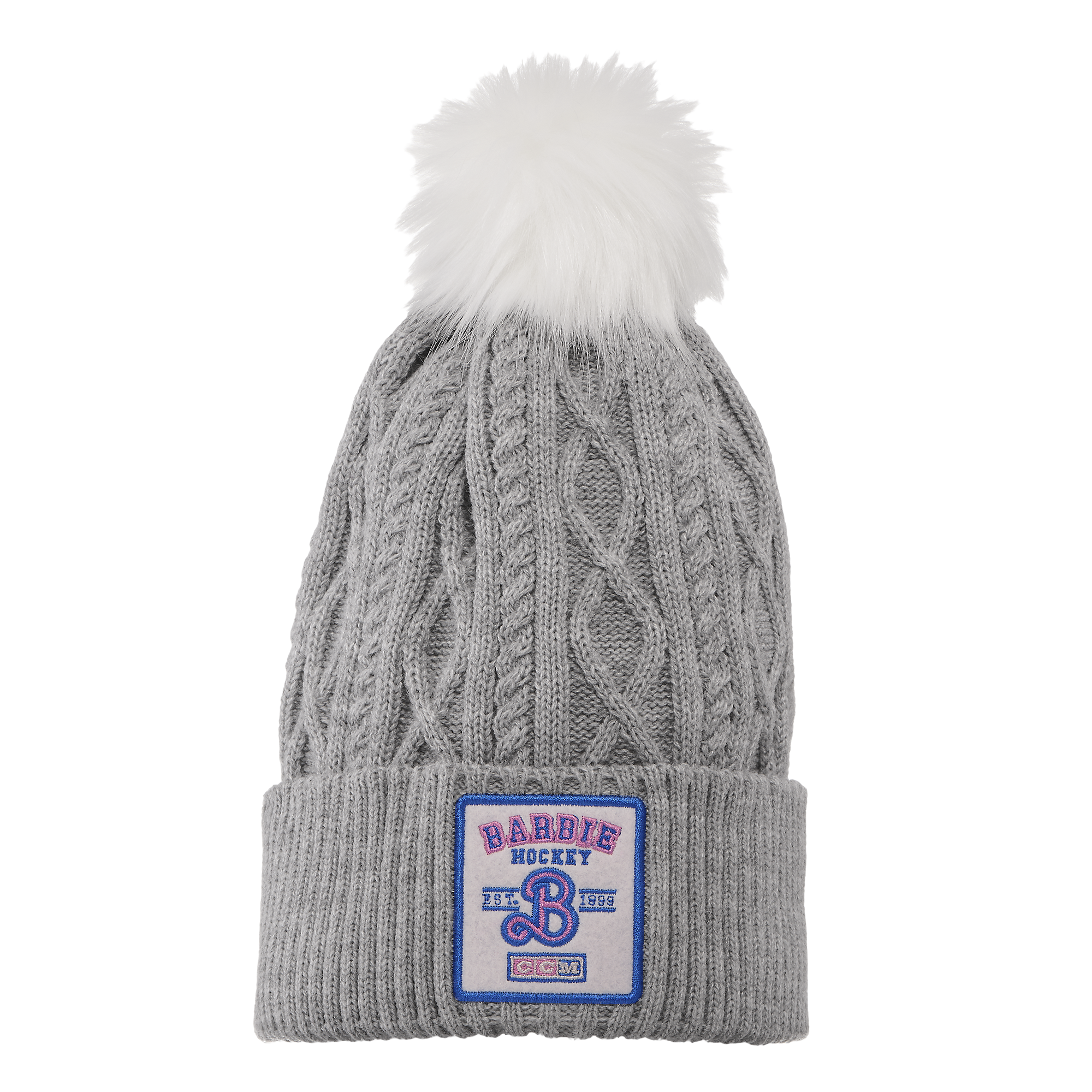 CCM Youth Barbie Toque - Grey, front view