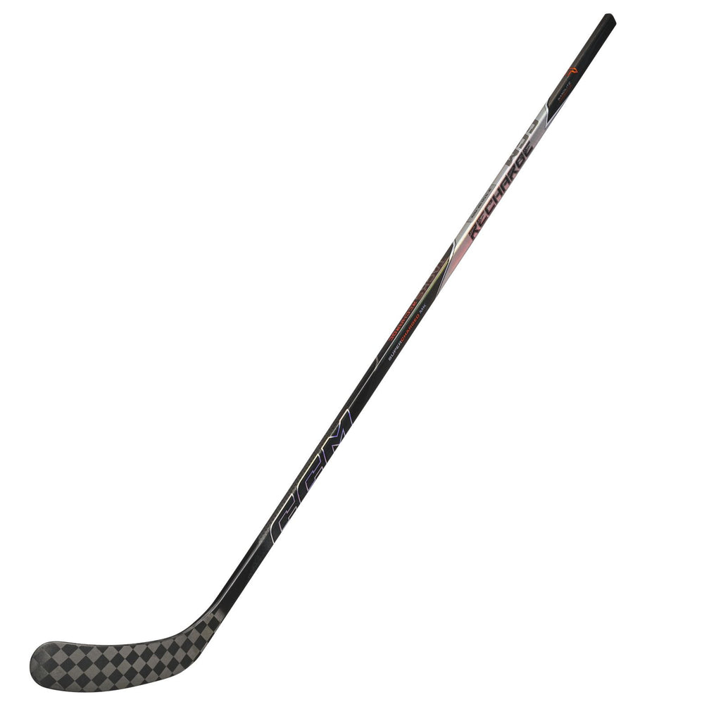 CCM Senior Tacks Recharge Hockey Stick - Black, front view